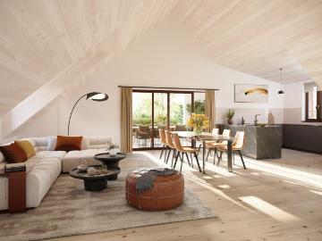 Spektakuläre 4.5 Zimmer Dachwohnung mit Ausblick