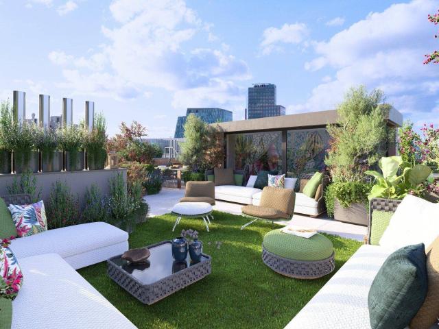 SPEKTAKULÄRES PENTHOUSE DER EXTRAKLASSE | Wintergarten mit aufklappbaren Fensterflächen | ca. 114 m² Dachterrasse mit Pool Option | Schlafzimmer hofseitig | 360° Tour