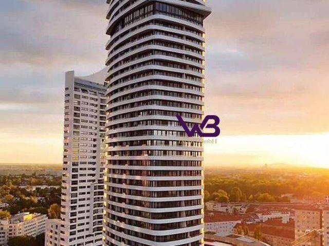DANUBE FLATS Erstbezug 2 Zimmer Mietwohnung mit 22m² Balkon –10. Stockwerk Exklusives Wohnen!