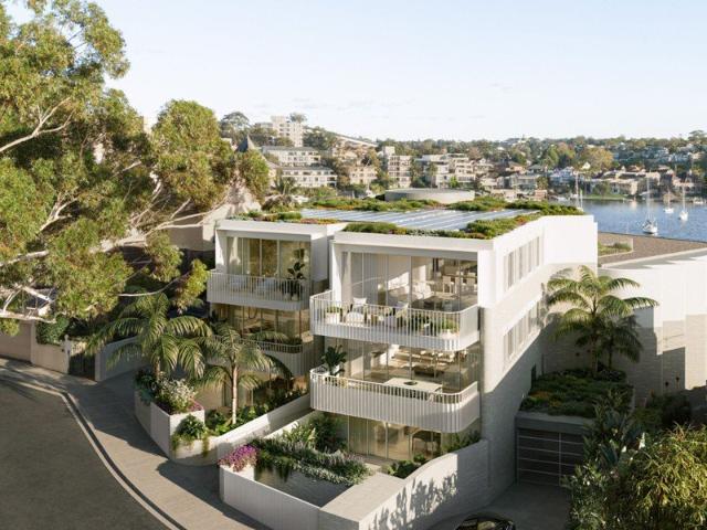 Split level 145sqm internal area premium garden residence with water views