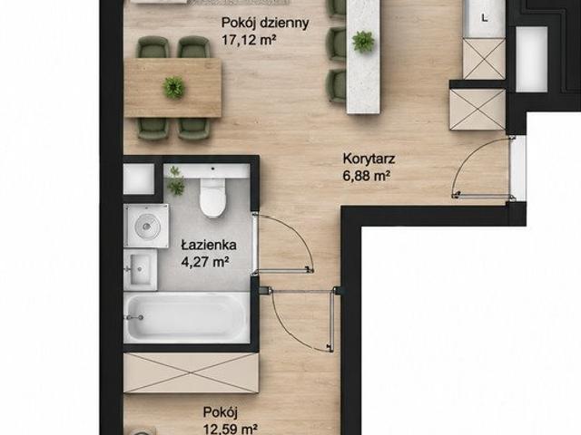Sprzedam nowe 2 pokojowe mieszkanie 48 m² z balkonem i loggią