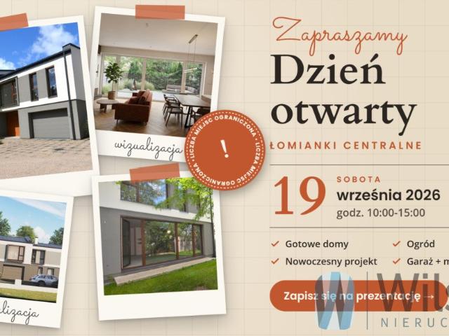 Nowoczesny segment 145 m² z ogródkiem w Łomiankach polecam
