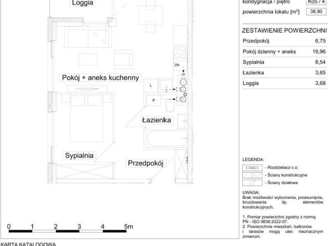 Sprzedam nowoczesne mieszkanie 39 m² w Szczecinie