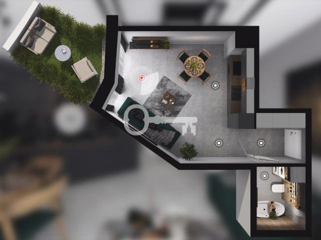Nowoczesne 1 pokojowe mieszkanie 31,85 m² Wiślane Tarasy