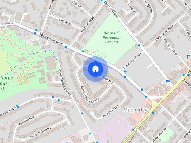 Springwood Gardens, Woodthorpe, Nottingham, Nottinghamshire, NG5