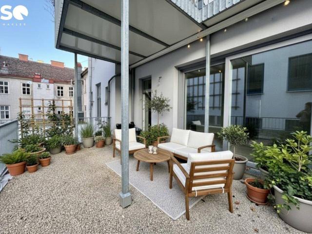 #SQ ALTBAU: STILVOLLE TERRASSENWOHNUNG IN RUHELAGE!