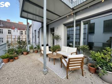 #SQ ALTBAU: STILVOLLE TERRASSENWOHNUNG IN RUHELAGE!