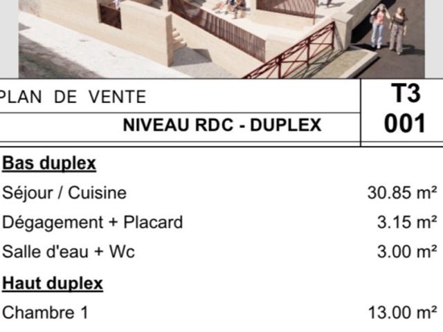 Square St Paul lot 1 T3 avec jardin et garage