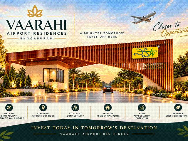 Swathi Promoters Vaarahi Airport Residences VII,Bhogapuram Residential Plot For Sale Visakhapatnam