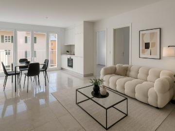 St Imier, 4,5 Zimmer Wohnung im ersten Stock mit Balkon