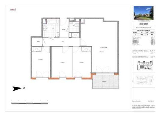 ST MAMMES Appartement 4 pièces 80.51m2 au REZ de Chaussé NEUF L