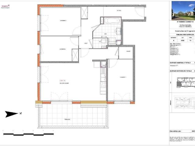 ST MAMMES Appartement de type 4 76,57m2
