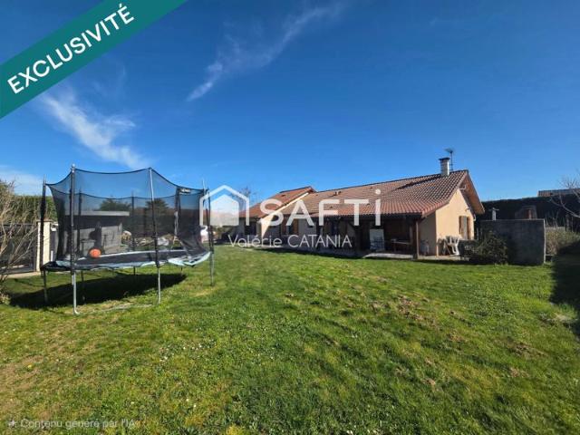 ST Siméon de Bressieux, Maison de plain pied 122m² sur terrain de 1002m²