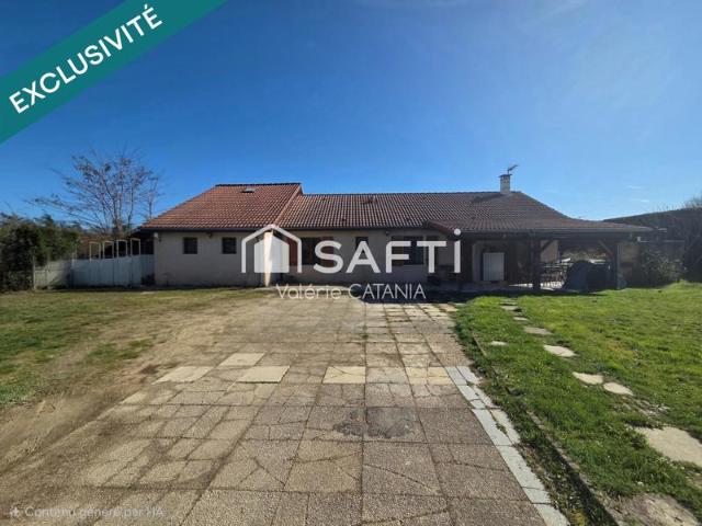 ST Siméon de Bressieux, Maison de plain pied 122m² sur terrain de 1002m²