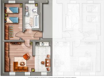 Modern and comfortable worker apartment