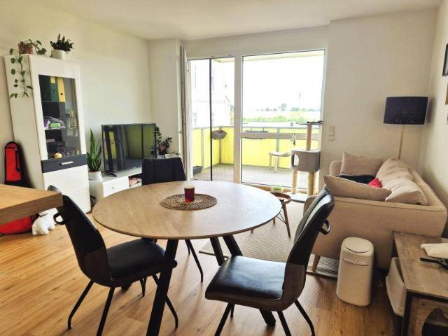 Stadt Haag Zentrum! Sonnige 2 Zimmer Wohnung mit Balkon und herrlicher Fernsicht, 51 m² WNFL, Küche möbliert, Freiparkplatz!