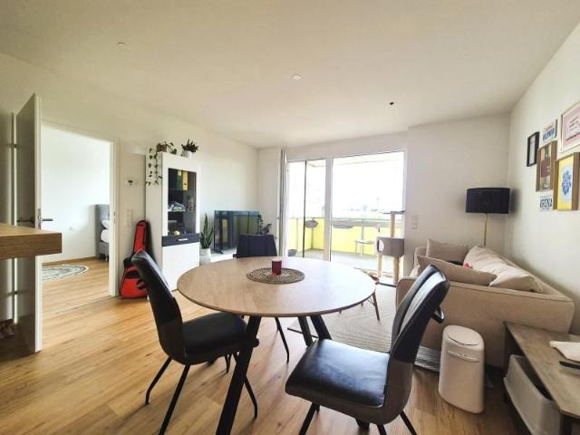 Stadt Haag Zentrum! Sonnige 2 Zimmer Wohnung mit Balkon und herrlicher Fernsicht, 51 m² WNFL, Küche möbliert, Freiparkplatz!
