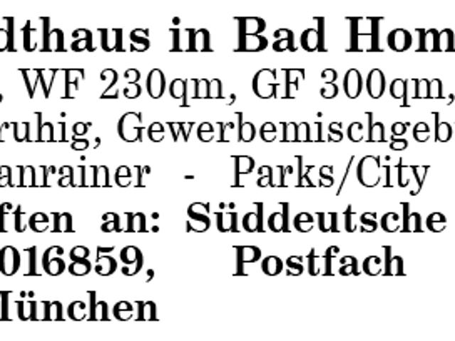 Stadthaus in Bad Homburg