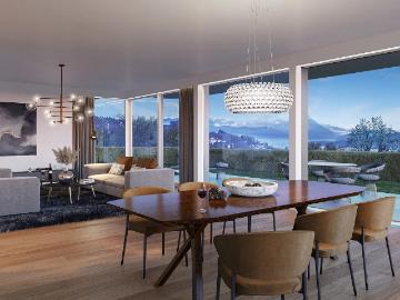 Luzern, Kanton Luzern - Garten, Parkplatz