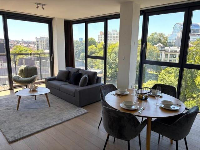 Standing 1B apartment modern furnished balcony Schuman EU