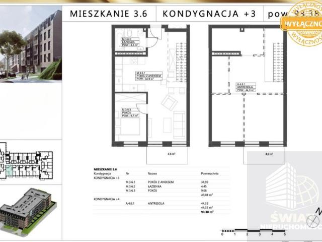 Przestronny apartament 93m² z antresolą i balkonem