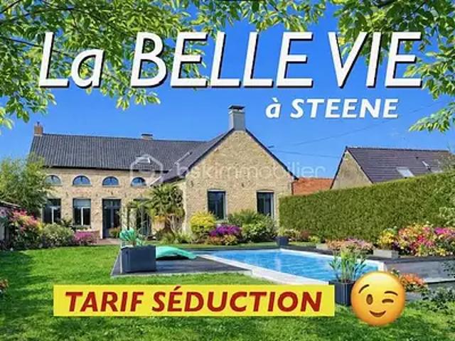 Steene 59380 Achat / Vente maison 7 pièces t7 piscine terrasse