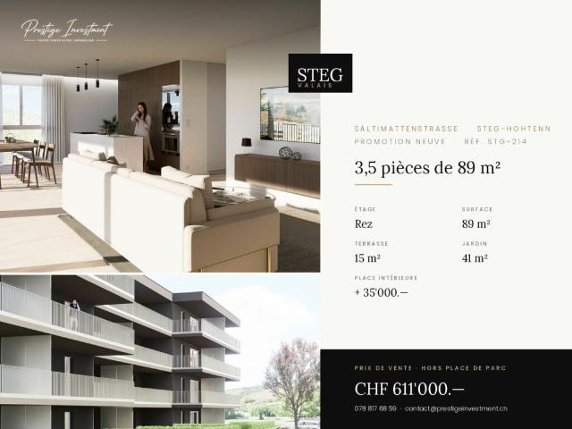 STG 214 ? 3,5 pièces de 89 m² au rez, CHF 611'000