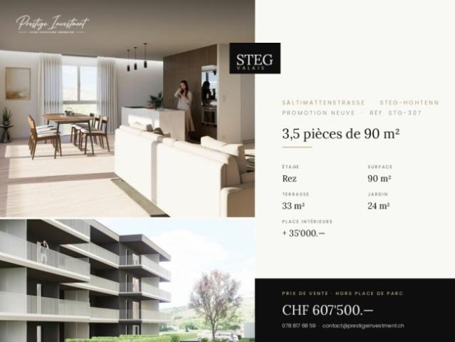 STEGref.307 3,5 Zimmer à 90 m², Erdgeschoss, CHF 607.500
