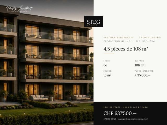 STG 694 ? 4,5 pièces de 108 m², dernier étage, CHF 637'500