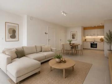Stijlvol nieuwbouwappartement met 1 slaapkamer nabij het station van Evergem