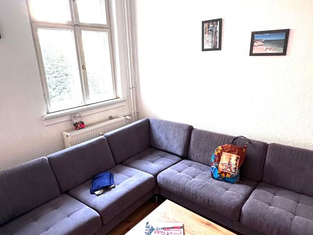 Stil Old building apartment Altbau renovated Prenzlauer Berg Next to Helmholtzkiez floorboards green view balcony, Berlin Amsterdam Apartments for Rent