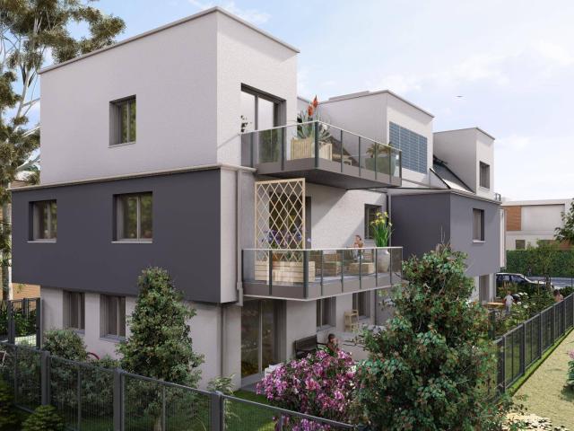 Projekt Ferdinand: Stillvolle 2 Zimmer Dachterrassenwohnung mit Balkon 10 m² und Badewanne – energieeffizient & elegant – Luftwärmepumpe – Photovoltaikanlage am Dach