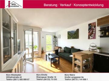 Stilvoll Wohnen in Mainz Hartenberg Münchfeld: Moderne 2 ZKB Eigentumswohnung mit Loggia und Aufzug
