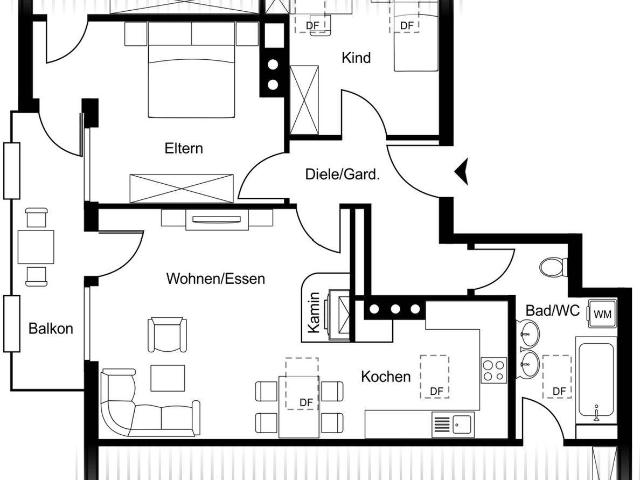 Stilvoll wohnen in Nenzing – Hochwertige 3 Zimmer Wohnung mit Balkon
