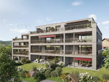 Stilvolle 3.5 Zimmer Erdgeschosswohnung mit 117m2 Landanteil