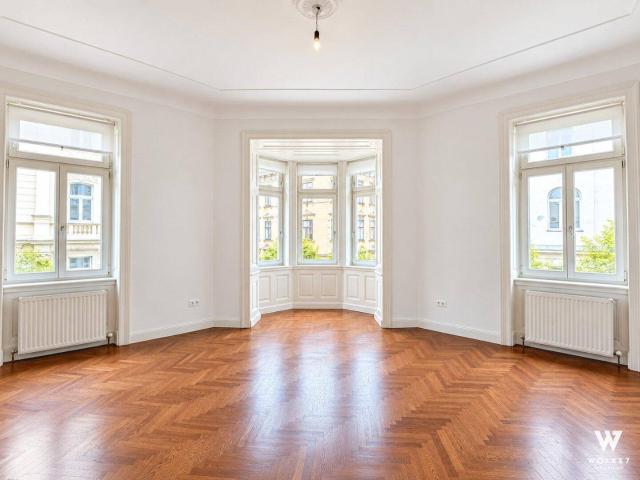 Stilvolle 114m² Altbauwohnung in TOP LAGE mit Erker & Schwedenofen I Lift I Garage I Nähe Mariahilfer Straße