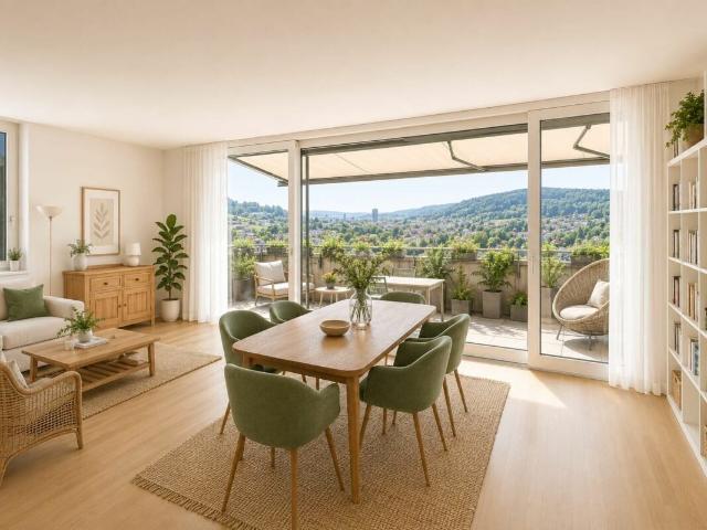 Stilvolle 2.5 Zimmer Terrassenwohnung mit Panoramablick