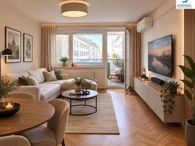Stilvolle 2 Zimmer Wohnung Praxis auch möglich mit Loggia, Lift & Klimaanlage in 1050 Wien ab November zu mieten!