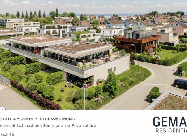 Stilvolle 4.5 Zimmer Attikawohnung mit Sicht auf den Säntis und viel Privatsphäre