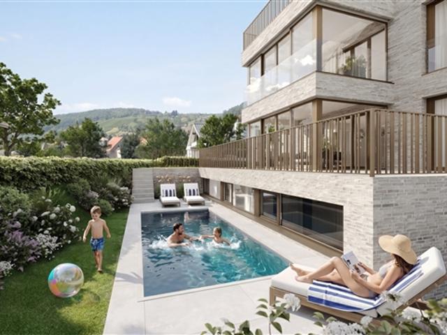 Stilvolle 4.5 Zimmer Maisonette mit grossem Garten und exklusiven Innenausbau in Biel Benken kaufen