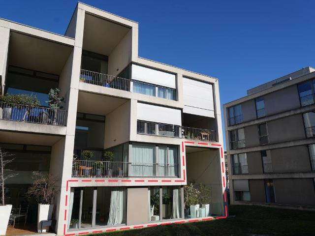 Stilvolle Gartenwohnung mit Loggia, hochwertigem Ausbau & Tiefgaragenplatz