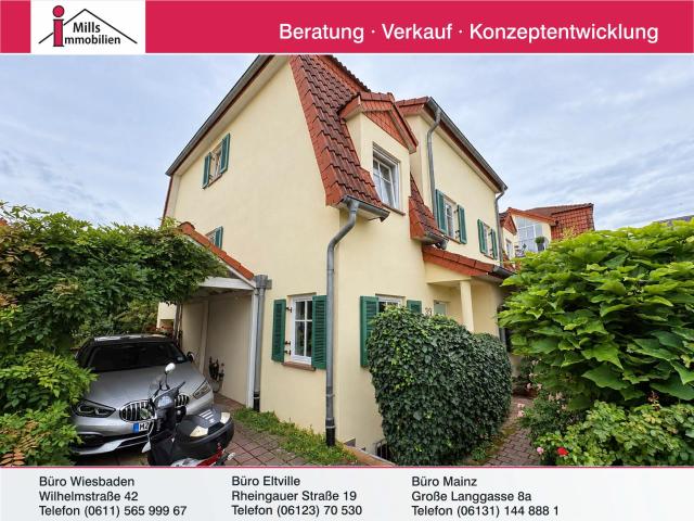Stilvolle Doppelhaushälfte mit sonnigem Garten in begehrter Lage von Bodenheim