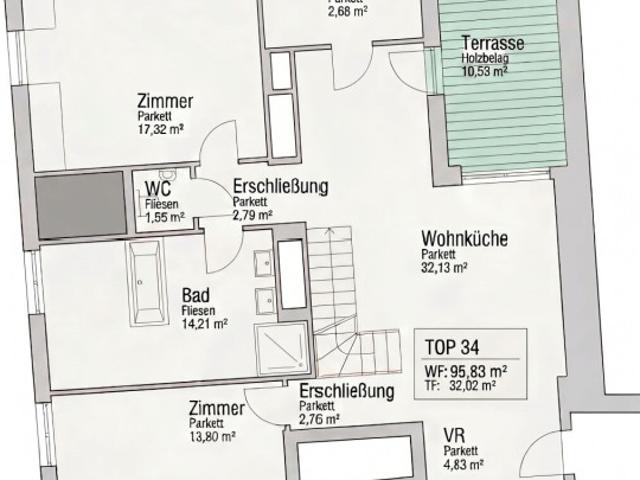 Stilvolle Dachgeschosswohnung mit zwei Terrassen und spektakulärem Wienblick!