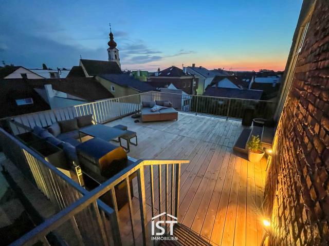 Stilvolle Loft mit Lift über den Dächern der Stadt
