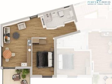 Stilvolle Neubauwohnung mit großem Südwestbalkon