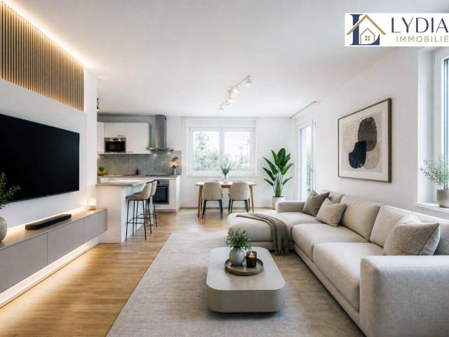 Stilvolle und ruhige 3 Zimmer Wohnung mit großzügigem Balkon und Ausblick ins Grüne, BJ 2018, sehr gepflegt – Top Infrastruktur!