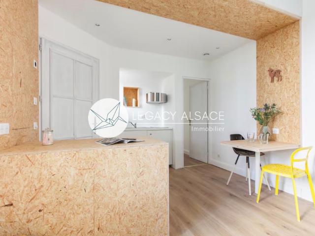 Strasbourg Orangerie 2P rénové vendu meublé, rentabilité élevée