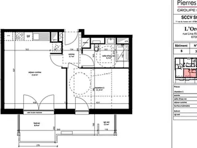 Strasbourg 67000 Location appartement 2 pièces t2