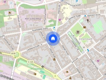 Straßenseitige Singlewohnung im Erdgeschoss