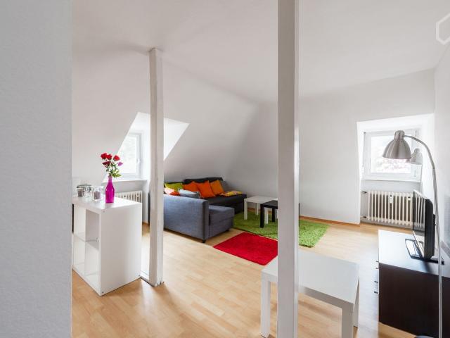 Stuttgart location with stunning view: sunny 2 room apartment near the forest view over Neckar Valley & close to MHP Football Arena, Stuttgart Amsterdam Apartments for Rent